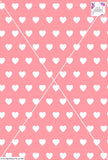 Heart Design - 3cm - Rose & White
