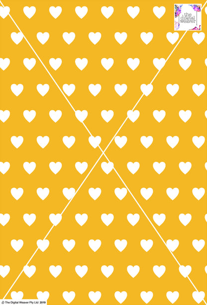 Heart Design - 3cm - Sun& White