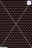 Heart Design - 1cm - Black & Rose