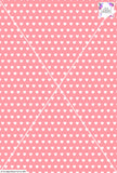 Heart Design - 1cm - Rose & White