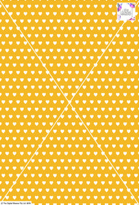 Heart Design - 1cm - Sun& White