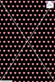 Heart Design - 2cm - Black & Rose