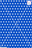 Heart Design - 2cm - Cobalt & White