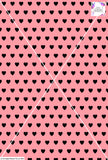Heart Design - 2cm - Rose & Black