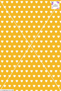 Heart Design - 2cm - Sun& White