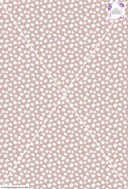 Ditsy Floral - 10mm - Latte & White