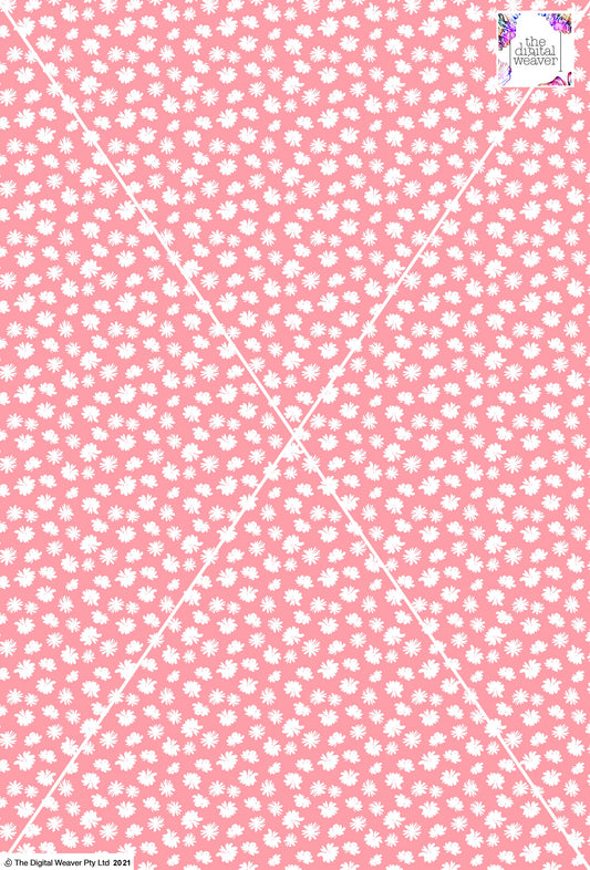 Ditsy Floral - 10mm - Pink & White