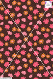 Retro Floral - 40mm - Chocolate & Pinks