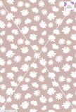 Retro Floral - 40mm - Latte & White