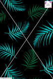 Tropical Leaf - 100mm - Black & Greens