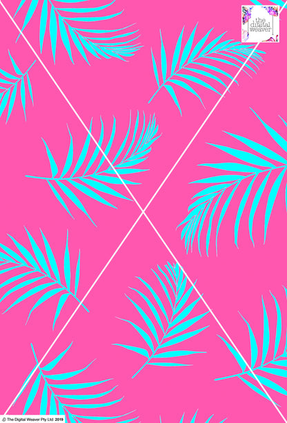Tropical Leaf - 100mm - Hot Pink