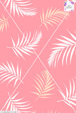 Tropical Leaf - 100mm - Pink & White