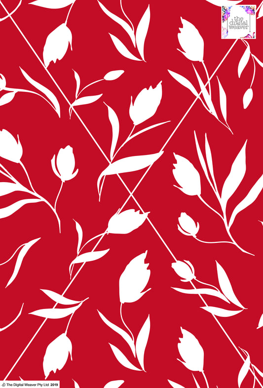 Floral Tulip - 100mm - Red