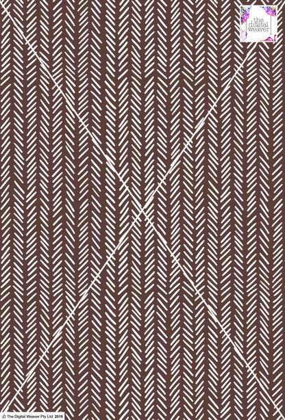 Tribal Lines Design - 10mm - Chocolate