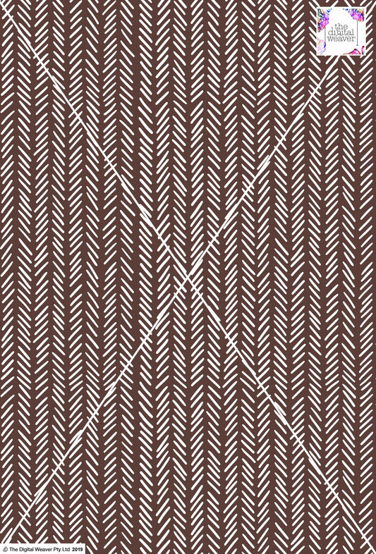 Tribal Lines Design - 10mm - Chocolate