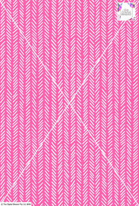 Tribal Lines Design - 10mm - Hot Pink