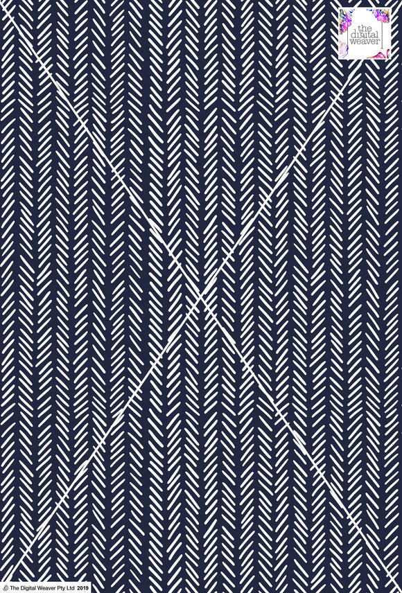 Tribal Lines Design - 10mm - Navy