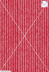 Tribal Lines Design - 10mm - Red