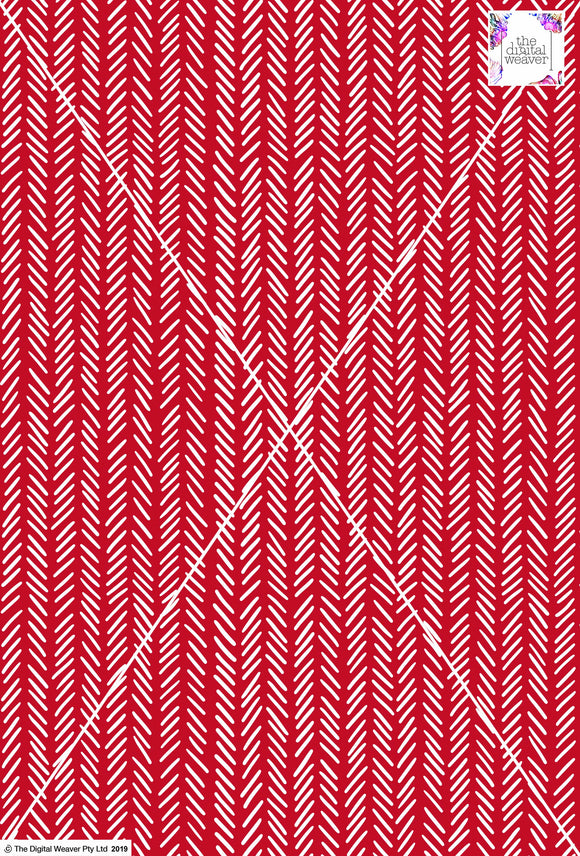 Tribal Lines Design - 10mm - Red